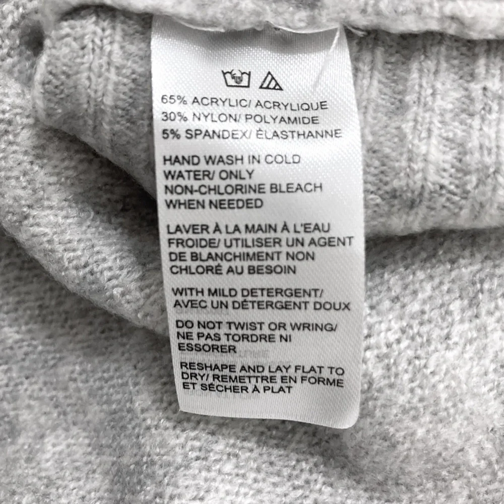 SAKS FIFTH AVENUE Hooded Tunic Sweater XS Gray
